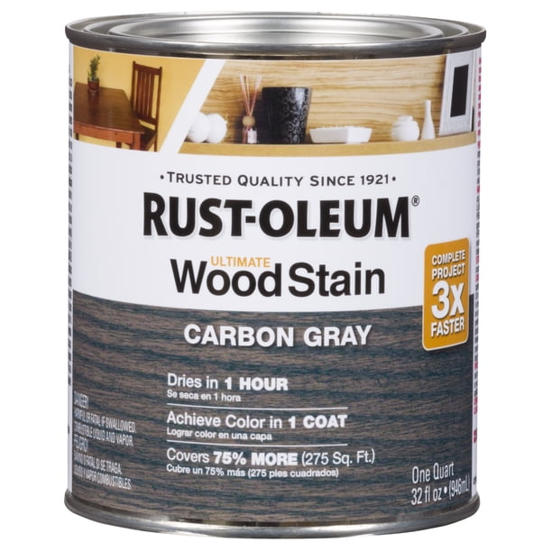 Carbon Gray RustOleum Ultimate Wood Stain, Quart