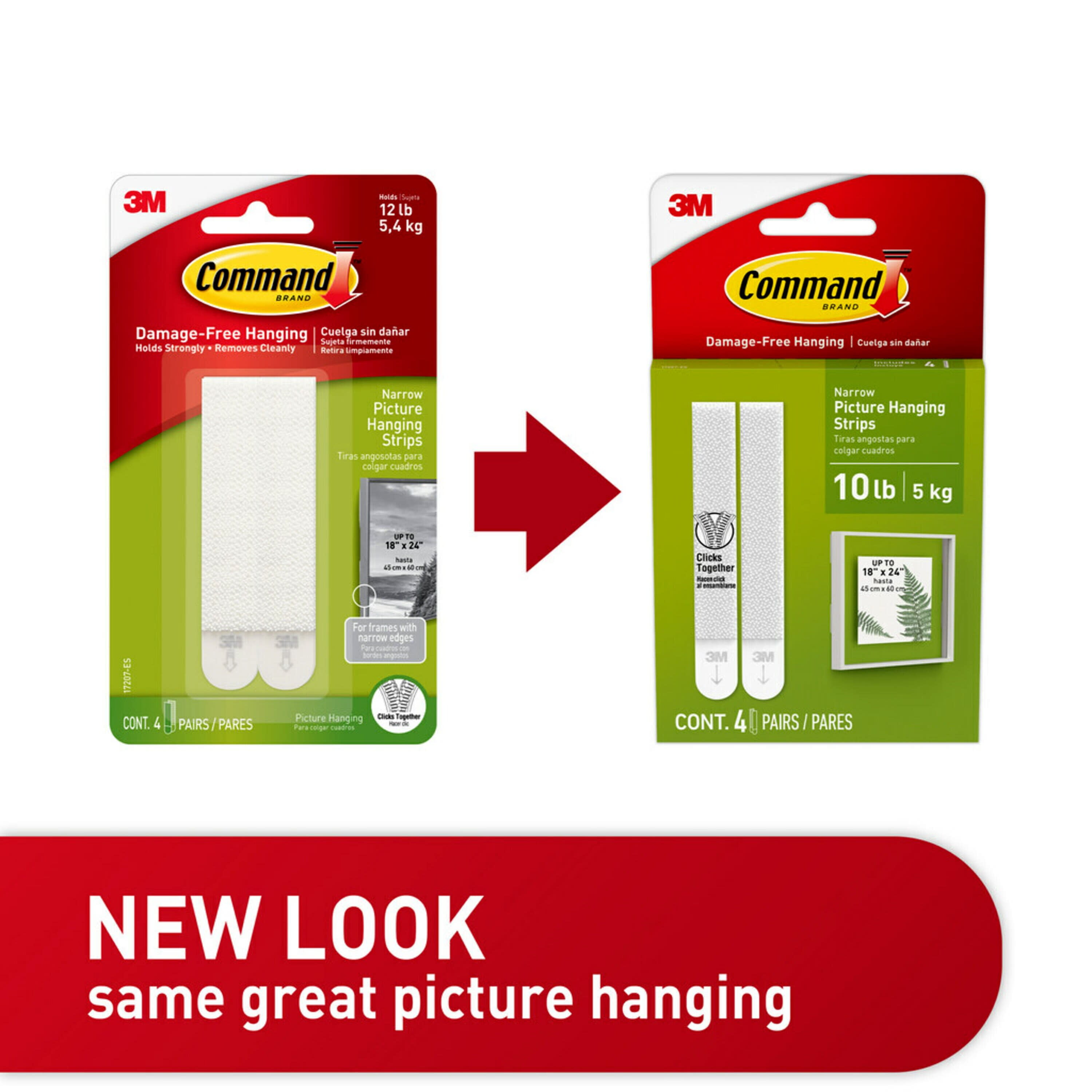 Command Narrow Picture Hanging Strips, White, 4-sets - Tape - AliExpress