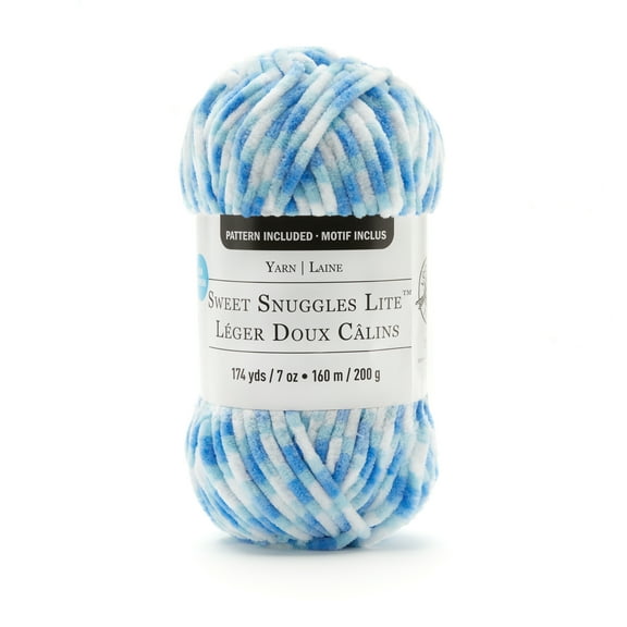 Loops & Threads Raindrops Variegated Striped Sweet Snuggles Lite Yarn - Super Bulky Weight Yarn for Knitting, Crochet, Weaving, Arts & Crafts, 12 Pack