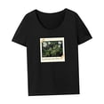 thumbnail image 4 of Camiseta para mujer, disfraz de verano, ajuste regular, camiseta básica ligera para viajes de vacaciones Negro, 4 of 7