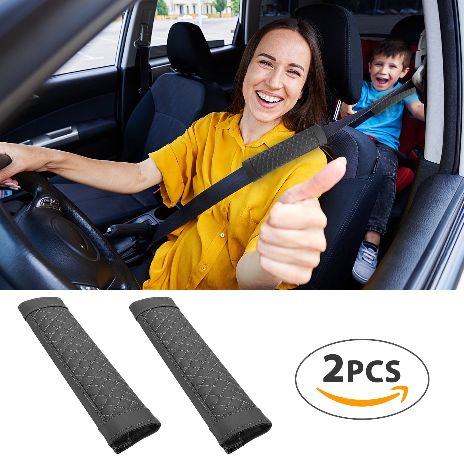 Dellukee Auto Seat Belt Cover Shoulder Seatbelt Pad for Adults Youth