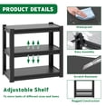 thumbnail image 4 of S-HOME Heavy Duty Metal Fish Tank Stand for 20-30 Gallon Aquariums, Adjustable 3-Tier Stand with Protect Pads, Modern Design for Home Office, Black, 4 of 9