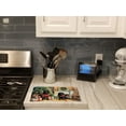 thumbnail image 5 of Tibetan Mastiff Cozy Christmas Glass Cutting Board Large 12 in x 15 in, 5 of 5
