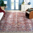 thumbnail image 3 of SAFAVIEH Tucson Julia Oriental Machine Washable Area Rug, Red/Beige, 10' x 14', 3 of 14