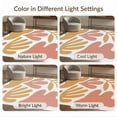 thumbnail image 7 of ODIKA 4'x6' Terracotta And Mustard Abstract Shapes Washable Area Rug Modern Organic Leaf Floral Pattern for Bedroom, Reading Nook, Pet Friendly & Non-Shedding, 7 of 7