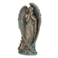 thumbnail image 3 of harayaa Angel Garden Statue Solar Powered Resin Figure Decor Modern Decorative Statuette Copper Color, 3 of 8