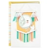 Over the Moon New Baby Congratulations Card With Banner