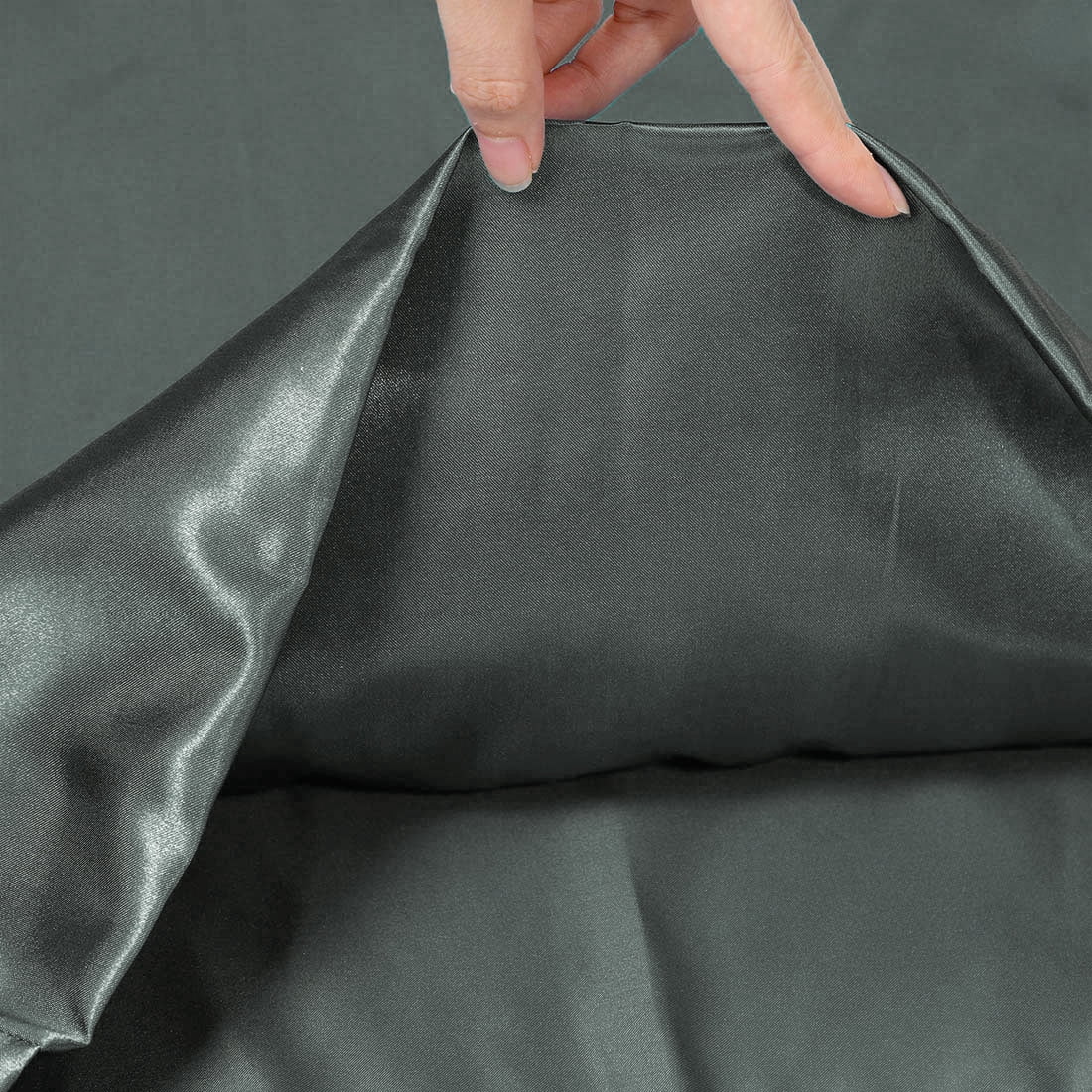 Unique Bargains 2 Pack Polyester Satin Body Pillow Cover 20" x 54" Gray