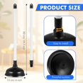 12 Pack Toilet Plungers Bulk with 19.7 Inch Long Handle Force Suction ...