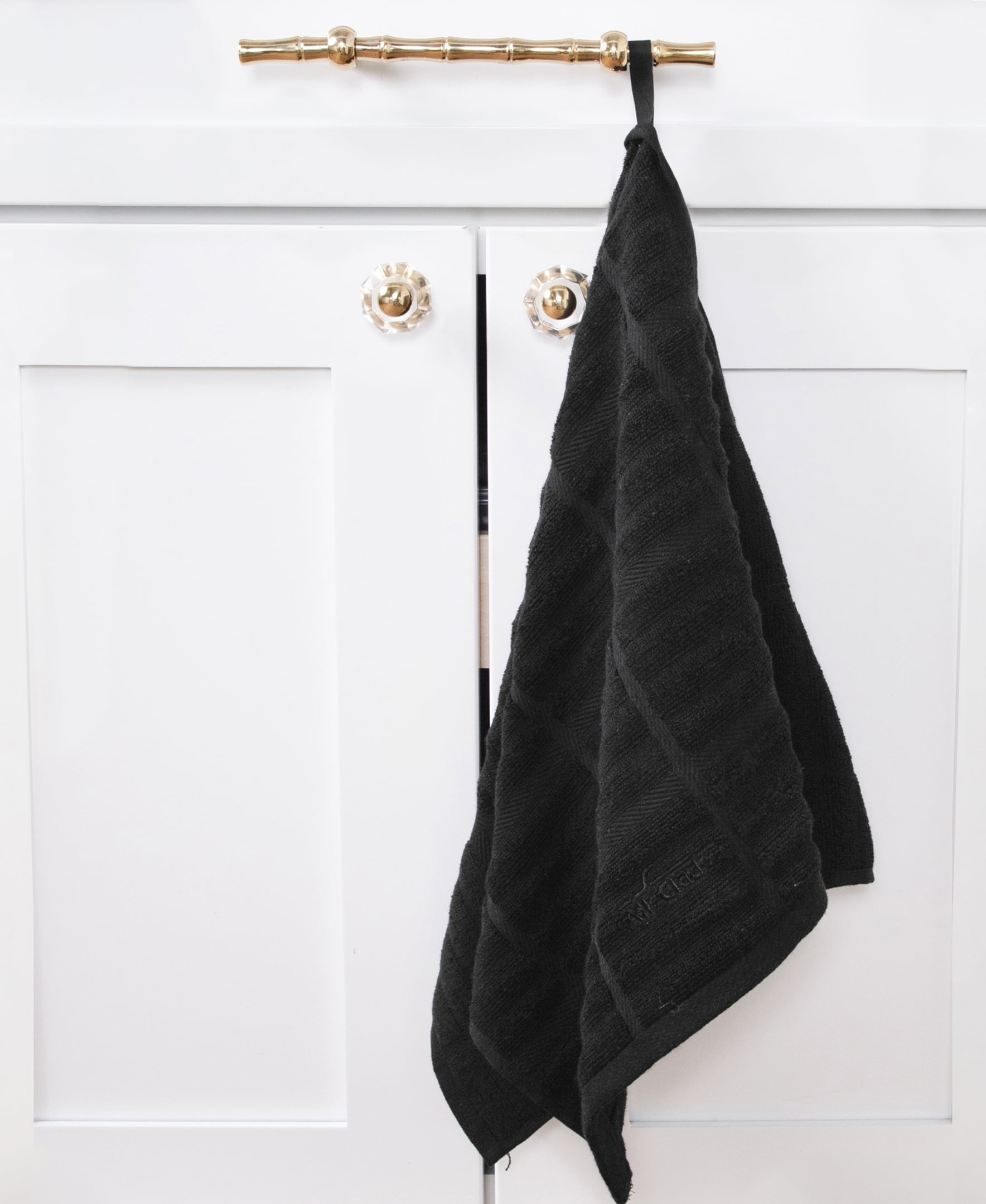 All-Clad Solid Cotton Kitchen Towels, 2-Pack, Black