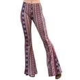 thumbnail image 6 of Daisy Del Sol High Waist Gypsy Comfy Yoga Ethnic Tribal Stretch Palazzo 70s Bell Bottom Fit to Flare Pants, 6 of 9