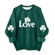 thumbnail image 2 of Blusas y camisas de manga larga con cuello redondo para niños Estampado del Día de San Patricio Estampados de manga larga Casual Suelto Forro polar para mayor calidez Sudadera con capucha de manga lar, 2 of 5