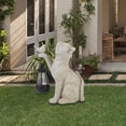 thumbnail image 1 of Luz solar de gato Estatua de gato al aire libre Regalos Lámpara de paisaje Resina con linterna solar Gris Cola estatua al aire libre, 1 of 8