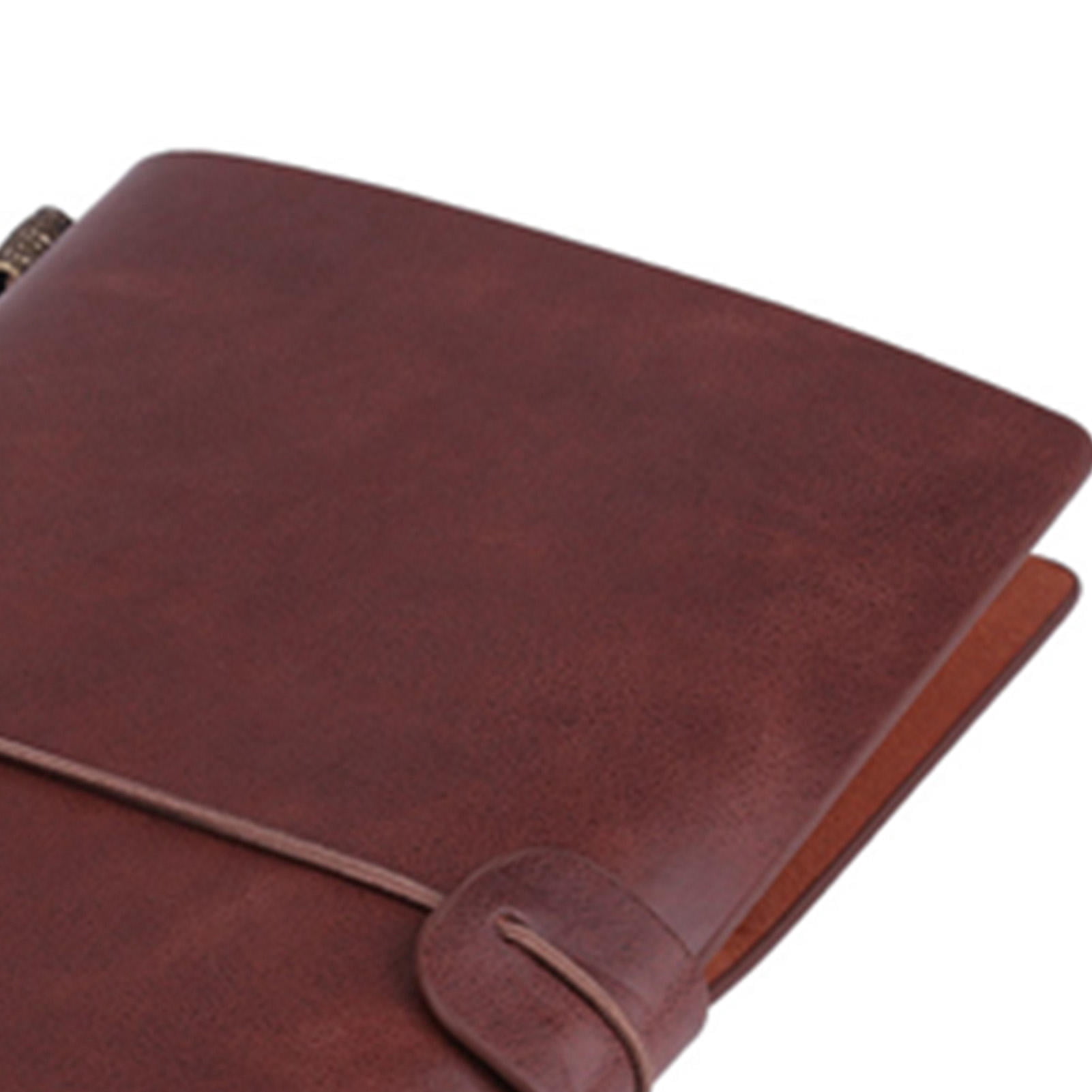 LAZIOEGR Classic PU Leather Travel Notebook – Dark Brown, Vintage‑Style Journal with Strap Buckle, Refillable, 5 Color Options