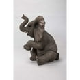 thumbnail image 3 of Baby Elephant Sitting with Trunk Up Outdoor Garden Statue - 15.5", 3 of 6