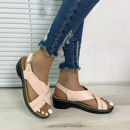 

XIAQUJ Cool Slippers Female Soft Soled Non Slip Wear Resisting Flat Beach Flops Lady Sandals Women Slippers Sandals for Women Khaki 8.5(41)