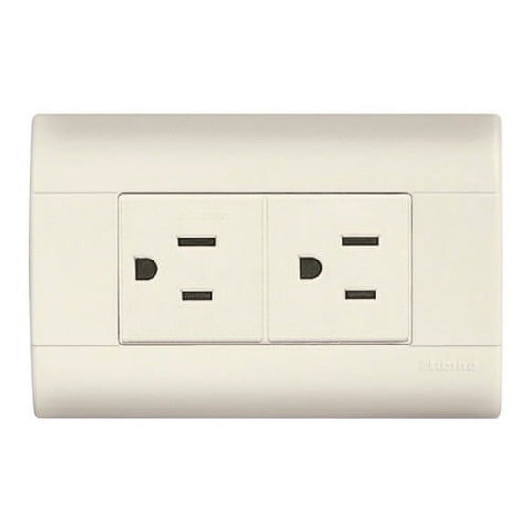 20 Contacto Electrico Modus Con Placa Polarizado Duplicado E6028n