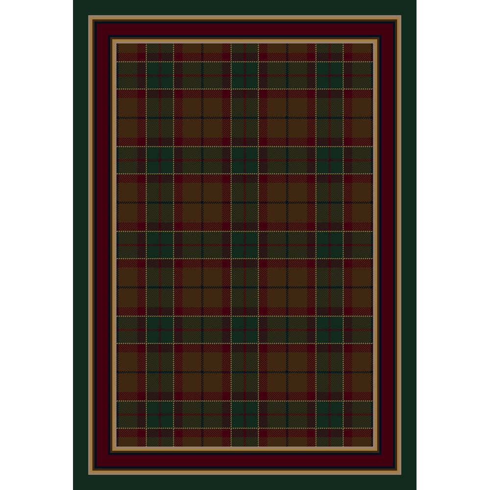 Milliken Signature Area Rug MAGEE TARTAN EMERALD Magee Tartan Emerald