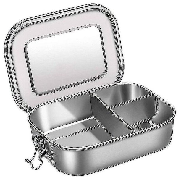 Bento Box Lunch Container Stainless Steel 3-compartment Bento Lunch Box For n