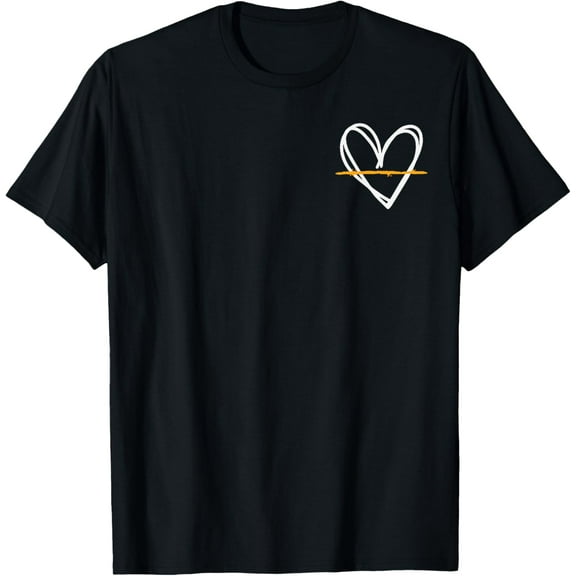 911 Dispatcher Heart Gift Thin Gold Line for Police Dispatch T-Shirt