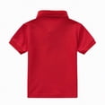 thumbnail image 5 of NIEWTR School Uniform Polo Shirts for Boys Button Closure Short Sleeve Tops Classic Fit Casual Shirts（Red,7-8 Years), 5 of 9