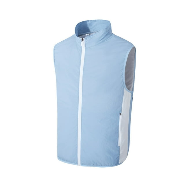 Naiovety Chaleco de enfriamiento de telas transpirables, impermeable y resistente al viento, suministro de aire de ciclo de regulación de Ropa Deportiva, Zapatos Bebe azul METRO