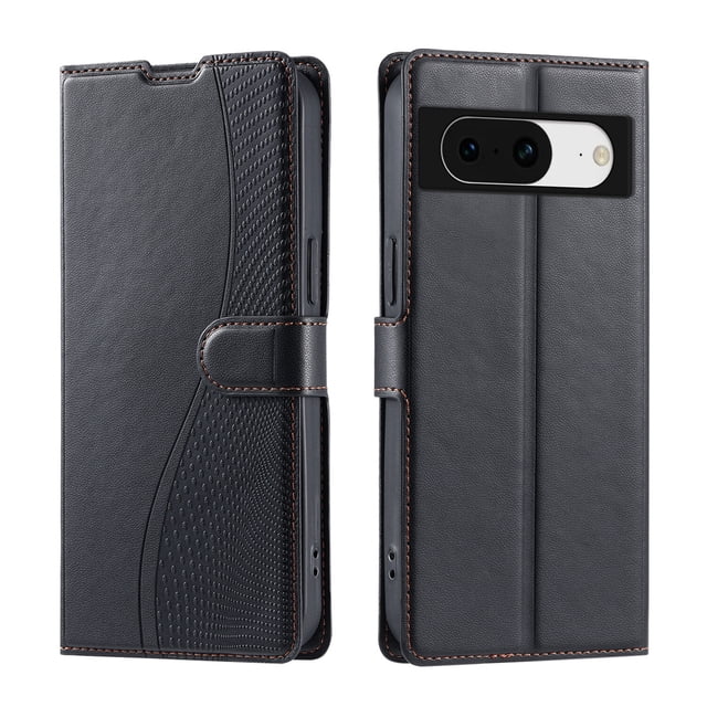 Google Pixel 8 Étui 5G, Portefeuille en Cuir Pu Couverture Rabattable Porte-Cartes Support Magnétique