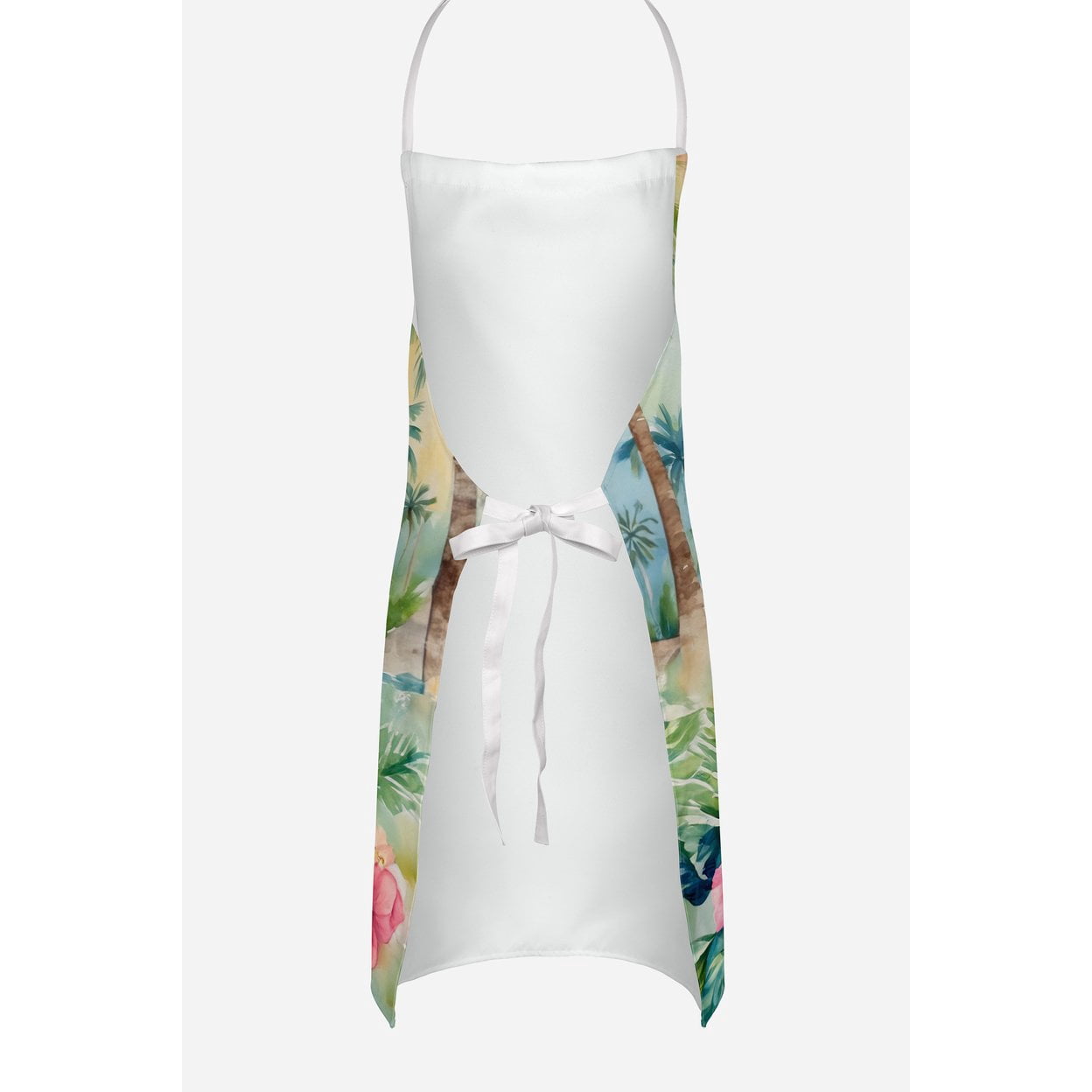 Tibetan Spaniel Luau Apron 27 in x 30 in
