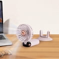 thumbnail image 3 of Mini ventilador portátil con pantalla digital, recargable, 10000 mAh, para mesa y maquillaje Rosa, 3 of 7