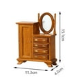 thumbnail image 6 of Joernso Doll House Mini Dresser Vintage Miniature Dresser with Drawers Mini Furniture Dressing Table for Doll House Bedroom Decor, 6 of 8