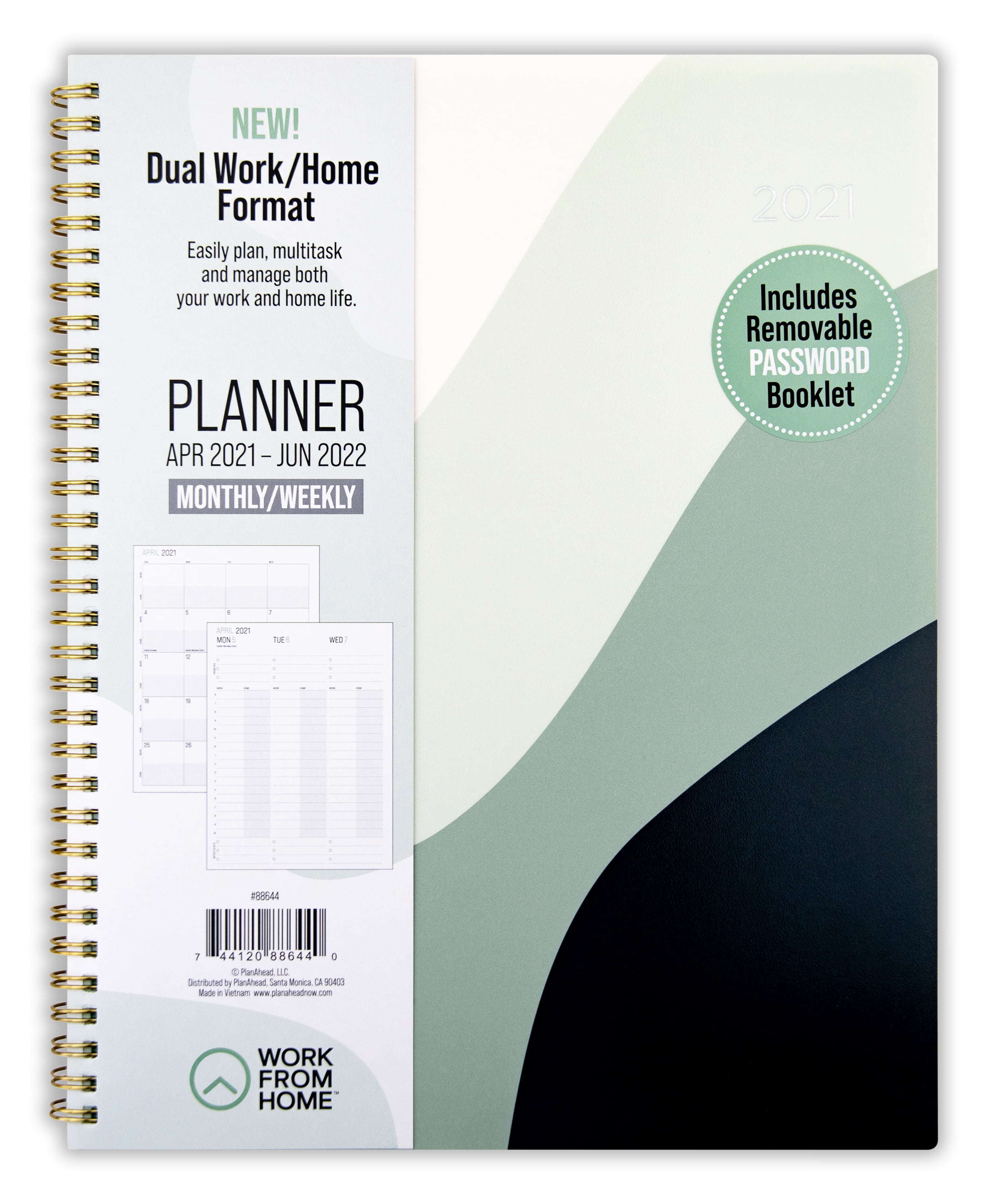 PlanAhead Work From Home Large Monthly/Weekly Planner