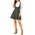 thumbnail image 5 of Allegra K Women's Pinafore Tartan Checks Braces A-Line Suspender Skirt, 5 of 6