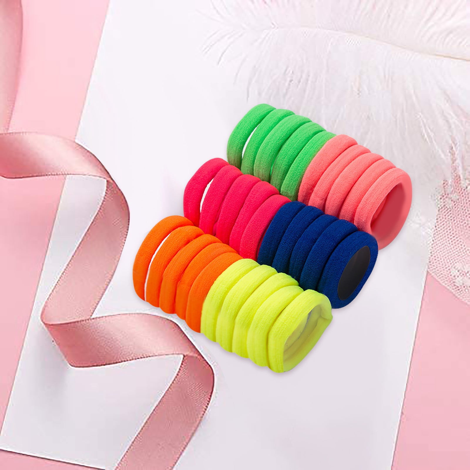 Small Elastic Hair Bands for Women's Hair Large Hair Scrunchies for Thick Hair 10 Or Less Items for Moms Cheer Bows for Cheerleaders Thin Hair Ties for Girls Barrettes And Scrunchies 4 Items Rubber