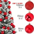 thumbnail image 4 of 24Pcs/box 6cm Christmas Balls Christmas Tree Ornament Ball Xmas Hanging Tree Pendant Home Party Decor 2025 New Year Gifts, 4 of 5