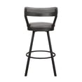 thumbnail image 4 of OakvillePark Belmar Swivel Pub Height Barstool (Set of 2), Gray, 4 of 6