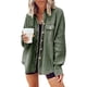thumbnail image 1 of Camisa con botones de punto de gofre, camisa de novio de gran tamaño, chaqueta holgada informal para mujer, chaqueta de punto de gofre para otoño invierno, verde claro M, 1 of 4