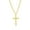 Gold Plated, variant on Men's Cross Necklace in Stainless Steel - Hypoallergenic Necklace for Men - Fine Religious Jewelry for Him - Unique Necklace for Baptism, Communion & Confirmation