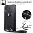 thumbnail image 5 of PU Leather Wallet Case for iPhone 11 Pro Max Necklace Lanyard Case Cover with Card Holder Adjustable Detachable Anti-Lost Neck Strap for Apple iPhone 11 Pro Max 6.5",Black, 5 of 9