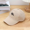 thumbnail image 3 of Oiyii Sweet Baseball Caps for Toddler Girl Heart‑Letter‑Printed Sun Hats, Khaki, 3 of 3
