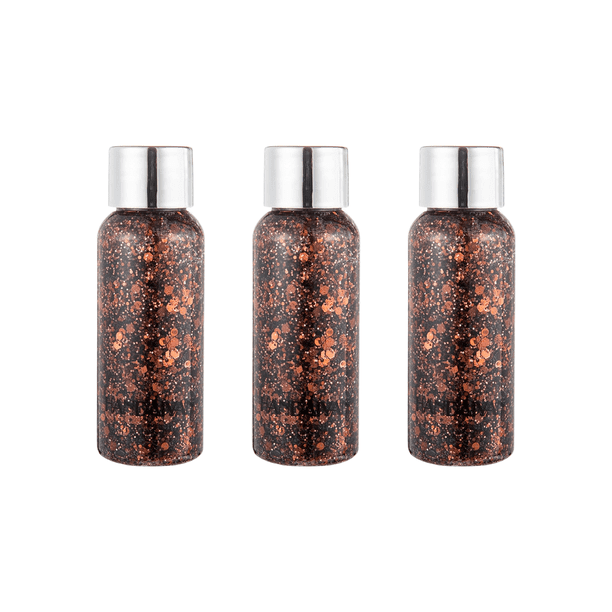3 Pzs Body Glitter Maquillaje Cabello Cuerpo Brillos Colores
