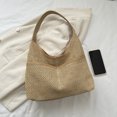 thumbnail image 3 of Bolsos Bolsas de playa tejidas Mujeres transpirables Bolsos coloridos Fiesta de vacaciones (Caqui) Likrtyny Para Estrenar, 3 of 6