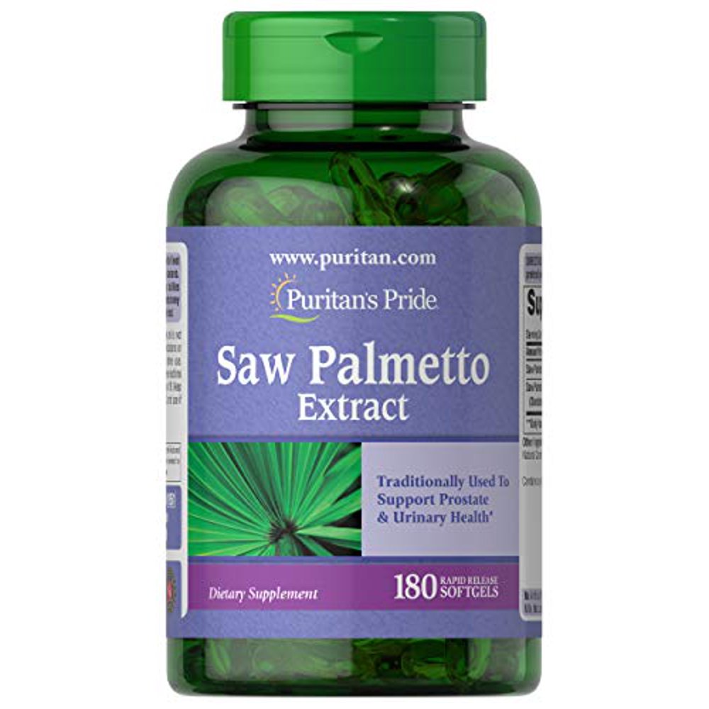 Puritan's Pride Saw Palmetto Extract, 180 Softgels (Packaging May Vary