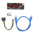thumbnail image 2 of Carte Graphique Minière PCIe Riser, PCIe 1X à 16X Carte Riser PCB 6 Broches Interface Multi Couche Fil Blindé pour Gagner 10 pour Gagner 8 pour Win7 Bleu, 2 of 8