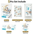 thumbnail image 2 of KAINSY Personalized Baby Crib Bedding Set,5 Pcs Custom Name Bedding Crib Sets for Girls Boys - Nursery Bedding Sets for Crib,Soft Toddler Crib Sets for Customized Gifts,(Fixed Size), 2 of 8