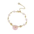 thumbnail image 1 of Elegante Rosa Perlas Pulsera Joyería Decoración Delicada Para Diferentes Edades Yuyangstore  Pulsera con cuentas, 1 of 8