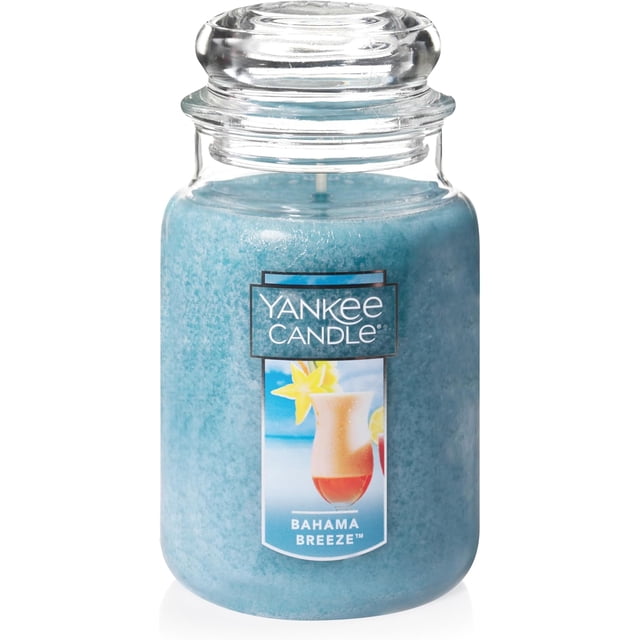 Yankee Candle Scented Candle, Bahama Breeze, Original Large Jar Candle, 110-150 Hours of Burn Time, 22 oz.