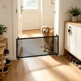 thumbnail image 4 of Mesh Pet Gate, No Drill Retractable Adjustable Dog Cat Safety Barrier, Portable Indoor Doorway Stairs Fence for Pet 70.87X28.35In, 4 of 5