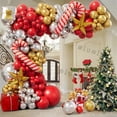 thumbnail image 2 of Juego de globos navideños con forma de bastón de caramelo, película de aluminio, rojo, verde, para fiesta de Año Nuevo, cadena de globos, decoración de arcos, suministros para regalos, 2 of 5