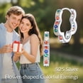 thumbnail image 5 of S925 Sterling Silver Rainbow Hoop Earrings Twisted Hoop Earrings Colorful Cubic Zirconia Earrings Lightweight Simple Huggie Earrings for Women, 5 of 5