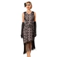 thumbnail image 1 of PrettyGuide Women's Flapper Dresses 1920s Gatsby Sequin Fringed Sleeveless Roaring 20s Cocktail Dress, 1 of 7
